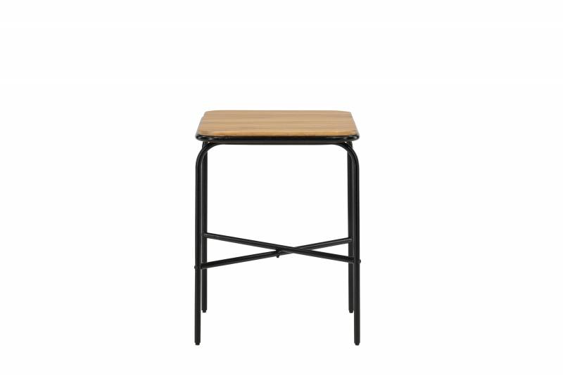 Holmbeck cafebord 70x55cm bordplade og sort stel akacietr&aelig;