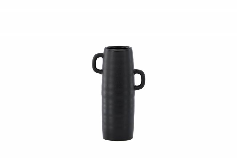Cent vase &Oslash;15cm glaseret stent&oslash;j sort