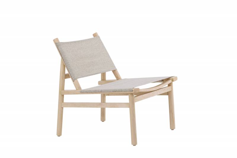 Millo loungestol natur med gr&aring; stof