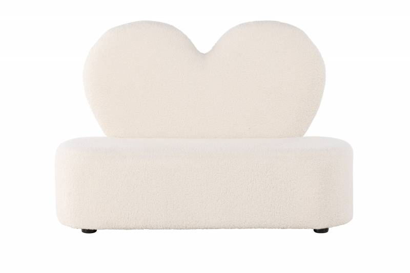 Kids flower sofa teddy i polyester hvid