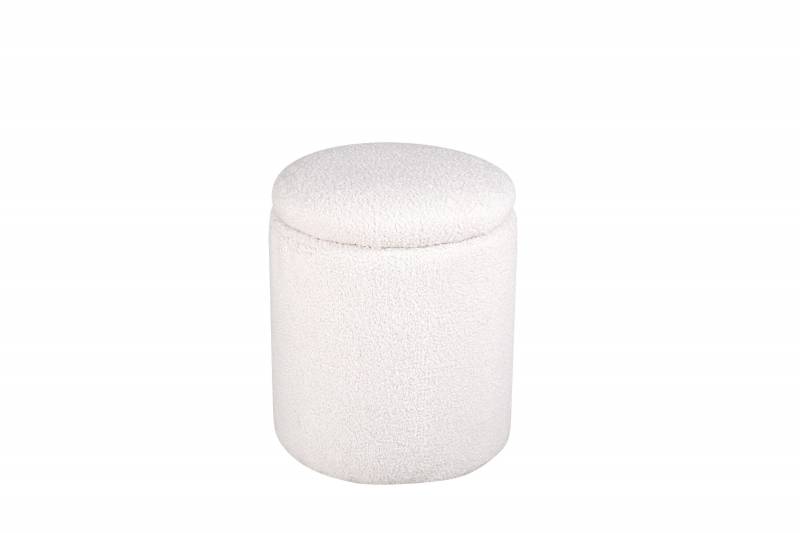 Limpen puf &Oslash;32cm i polyester hvid