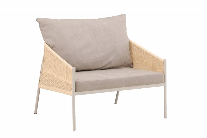 Louie loungestol i polyester-linned beige