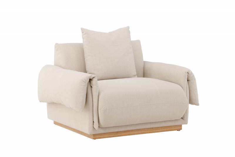 Moll&ouml;sund lounge l&aelig;nestol beige linned