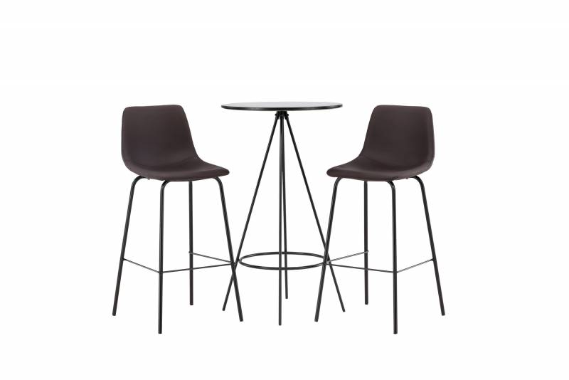 Bistro bars&aelig;t med barbord &Oslash;60cm og to barstole