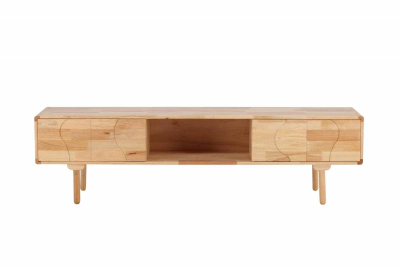 Sk&auml;rhamn TV-bord 45x200x55cm gummitr&aelig; natur
