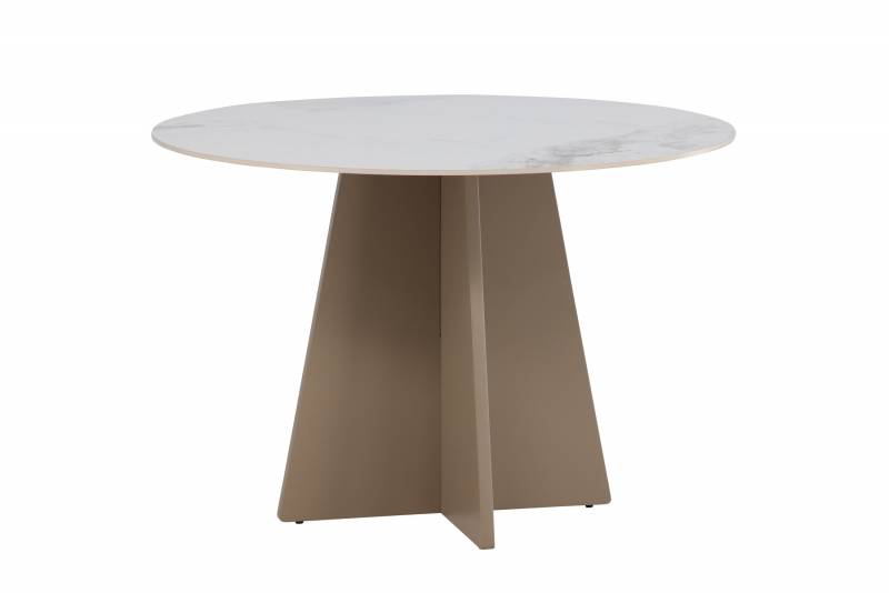 Bootcut rundt spisebord &Oslash;110 cm beige
