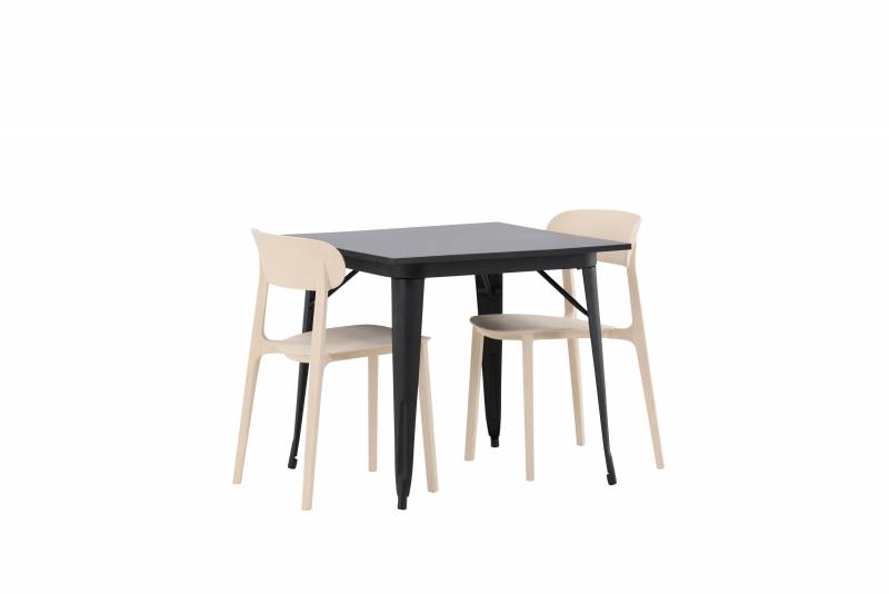 Tempe spisebordss&aelig;t med bord 80x80cm og to &Aring;stol spisestole