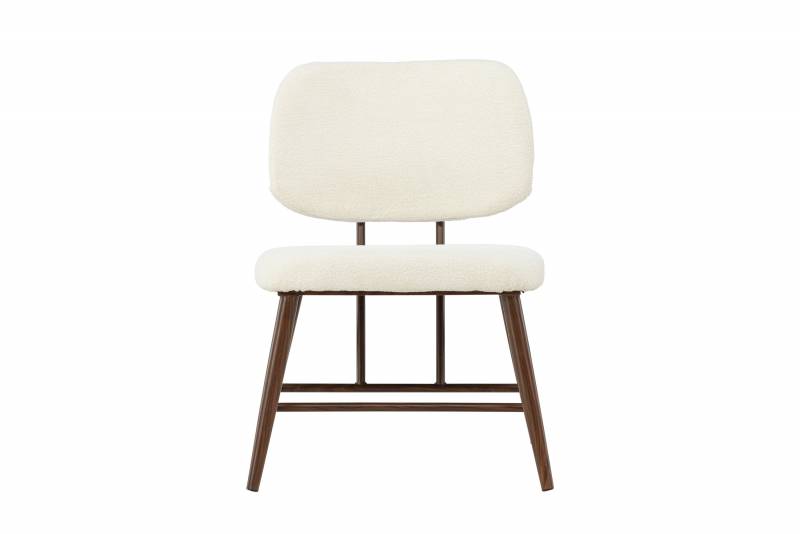 Midland loungestol boucl&eacute; hvid