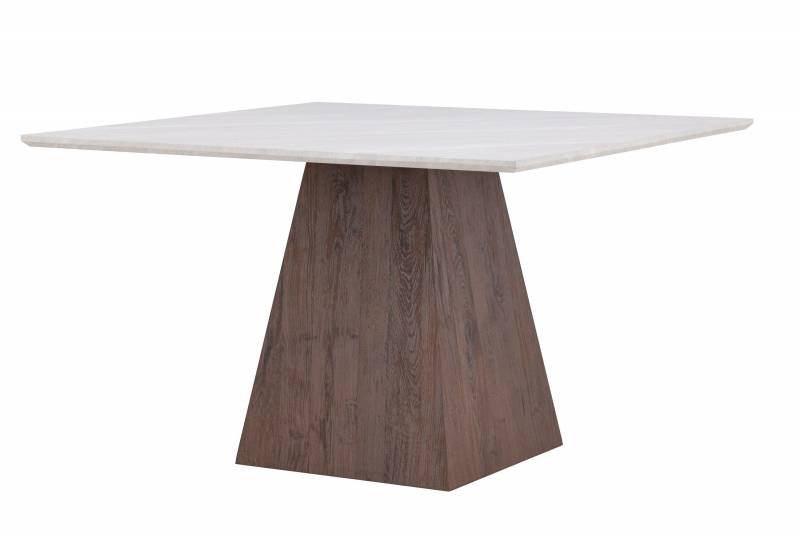 Cael spisebord 120x120cm MDF lysegr&aring;