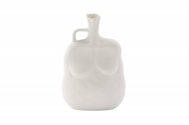 Conta vase 25x17x10cm stent&oslash;j hvid
