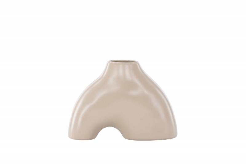 Kento vase 15x21x8cm glaseret stent&oslash;j beige
