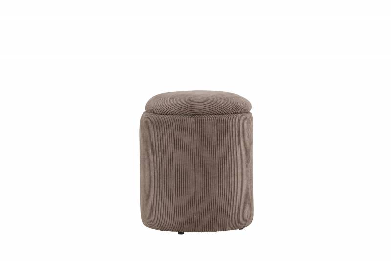 Limpen puf &Oslash;32cm i brun fl&oslash;jl