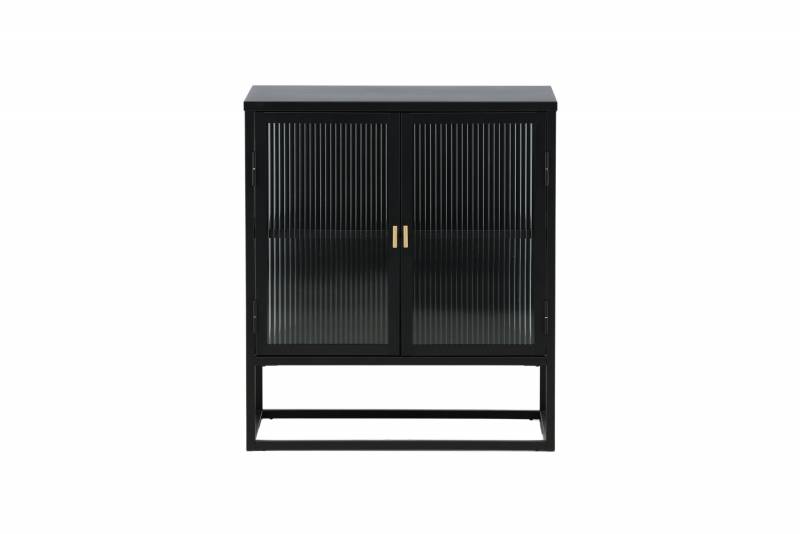 Garis skab 80x70x40cm med glasd&oslash;re sort
