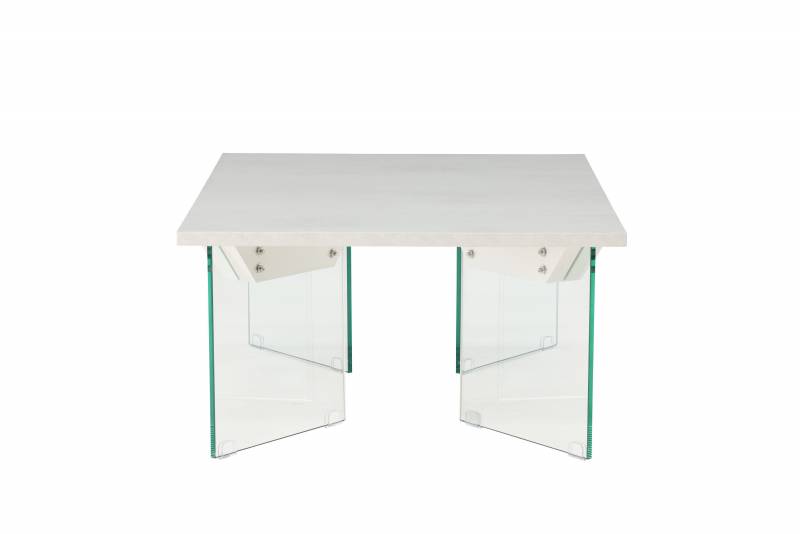 Ester sofabord 120x80x42 cm i glas og betonlook