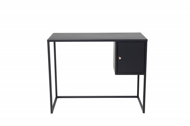Piring skrivebord i st&aring;l  95x45cm sort