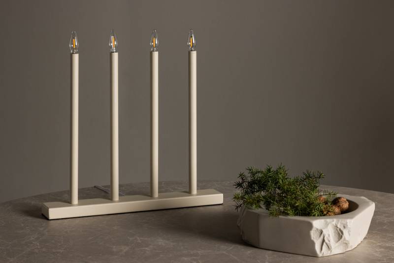Lofsdalen bordlampe 35x35cm jern beige