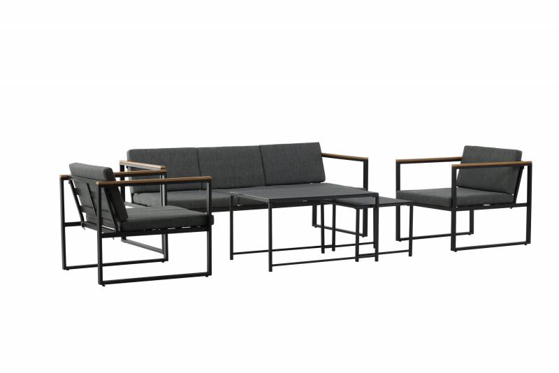 Dakar udend&oslash;rs lounges&aelig;t med sofa, stole og bord sort