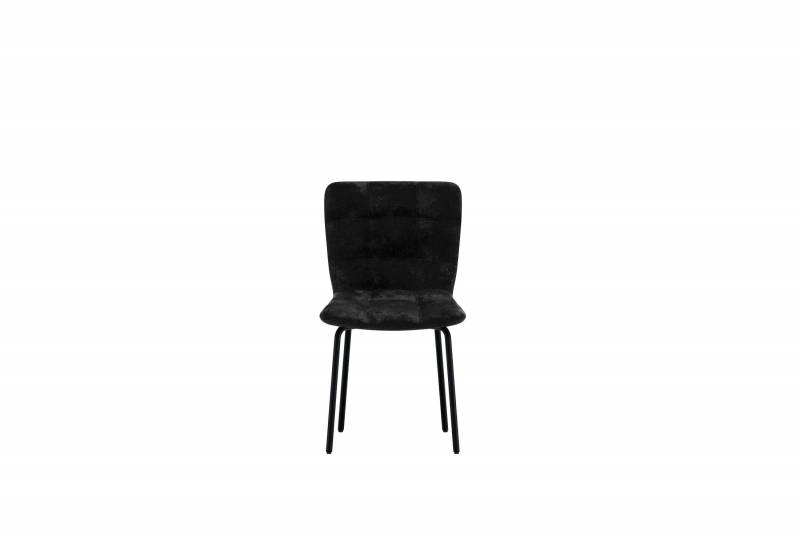 Punsch spisebordsstol i velour polyester sort