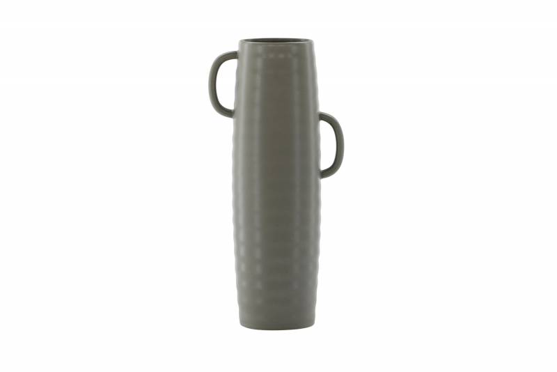 Cent vase &Oslash;13cm stent&oslash;j m&oslash;rkegr&aring;