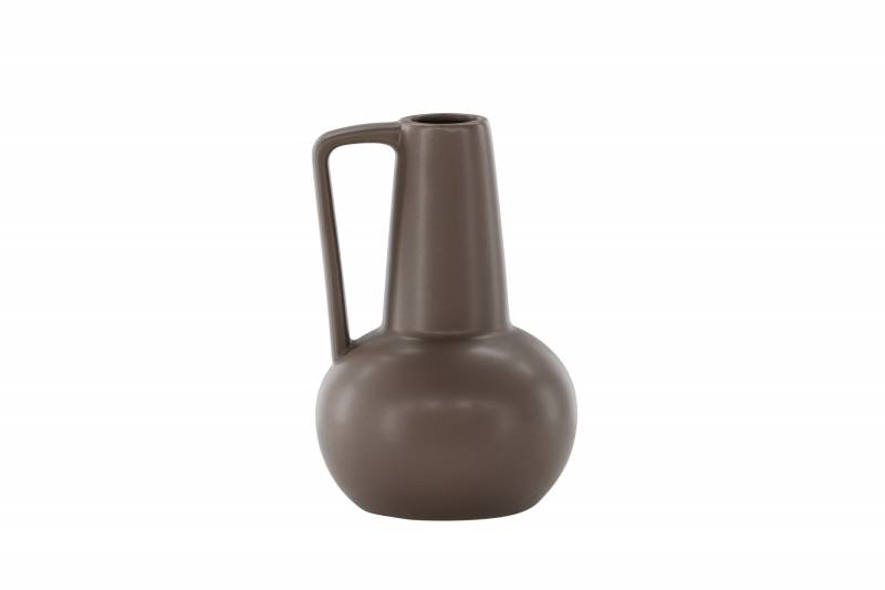 Lane vase &Oslash;10cm glaseret stent&oslash;j brun