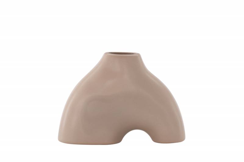 Kento vase 15x21x8cm glaseret stent&oslash;j lyser&oslash;d