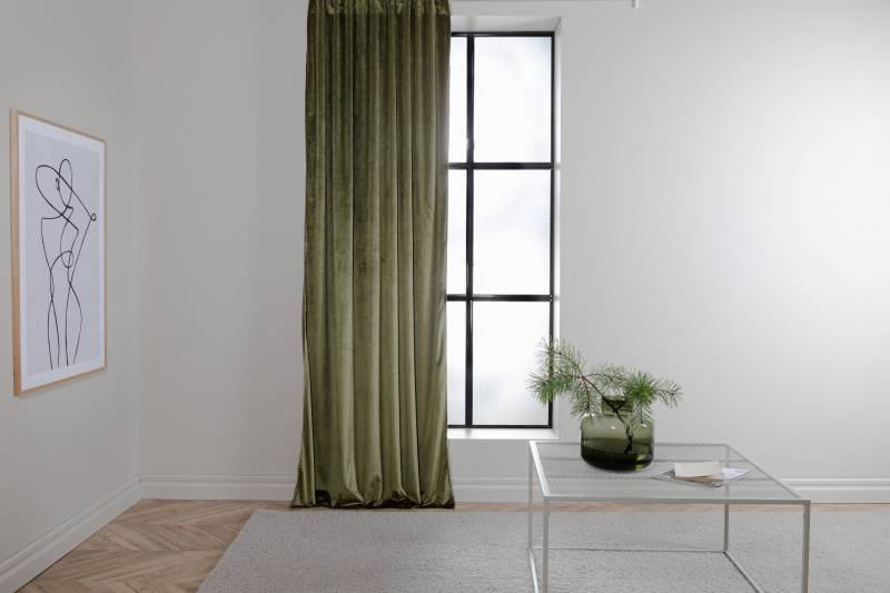 Mary gardiner i 100% polyester/velour 135x250cm gr&oslash;n