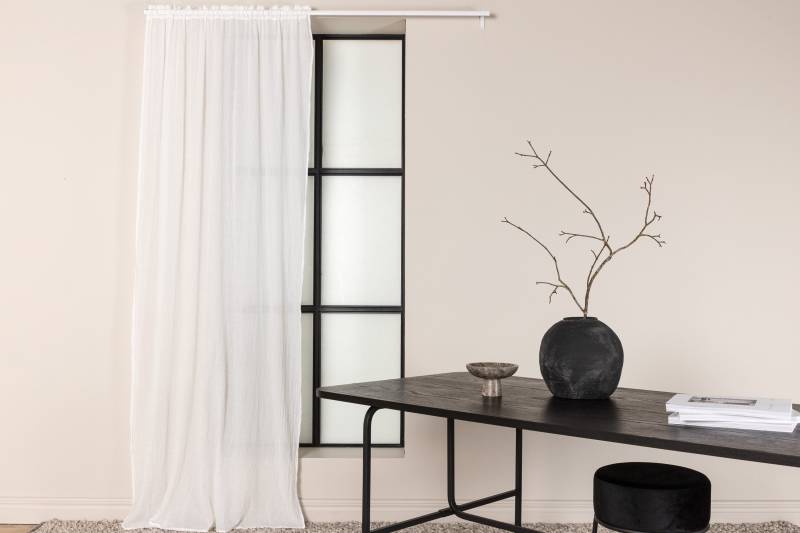 Elena gardiner i 100% polyester 135x240cm hvid