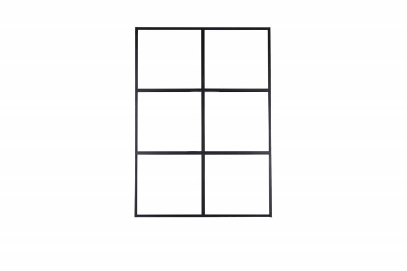 Leif rumdeler 150x210cm med glas og sort metal