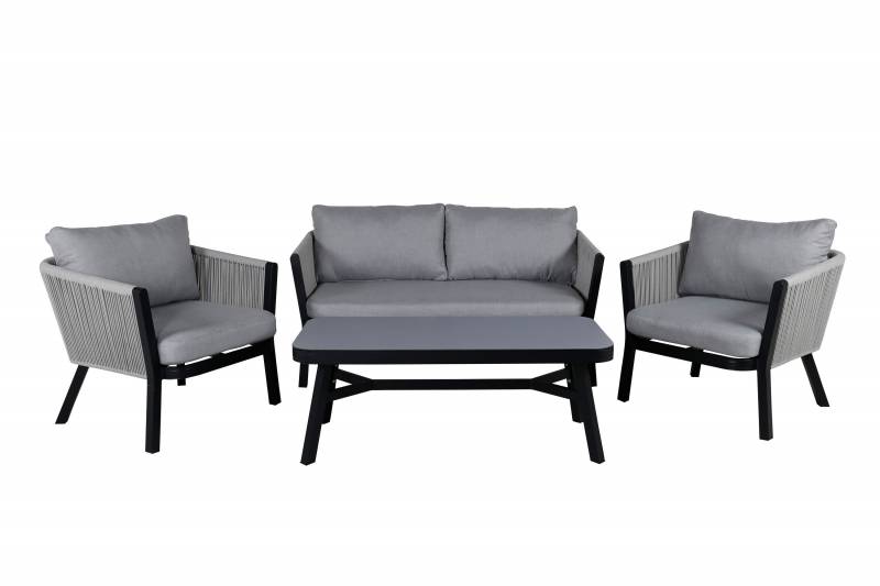 Virya loungem&oslash;bels&aelig;t med sofa, stole og bord gr&aring;
