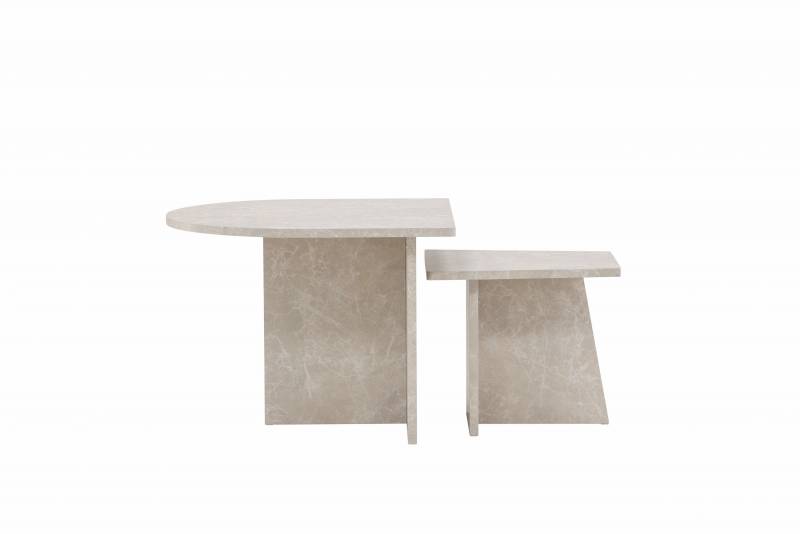 Sala sofabords&aelig;t i marmorlook MDF beige