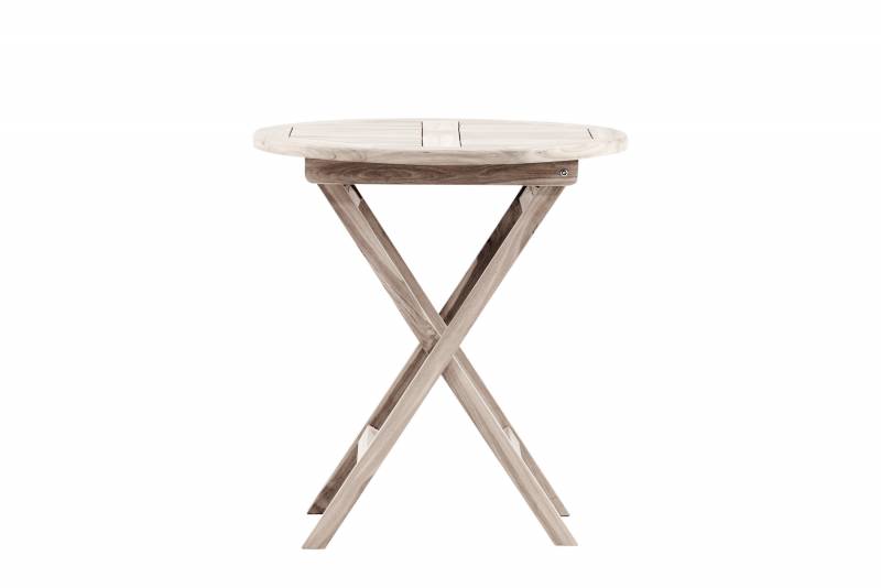 Kenya caf&eacute;bord foldbar &Oslash;70cm teak hvid