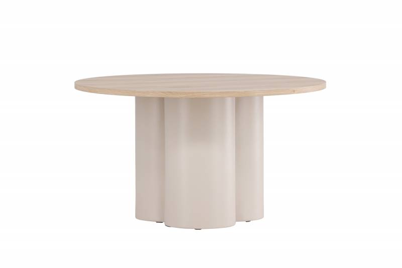 Olivia sofabord med hvidpudset bordplade &Oslash;80cm beige
