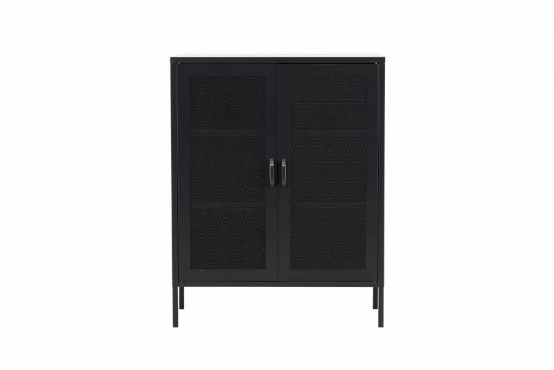 Misha vitrineskab 40x102x80cm st&aring;l sort