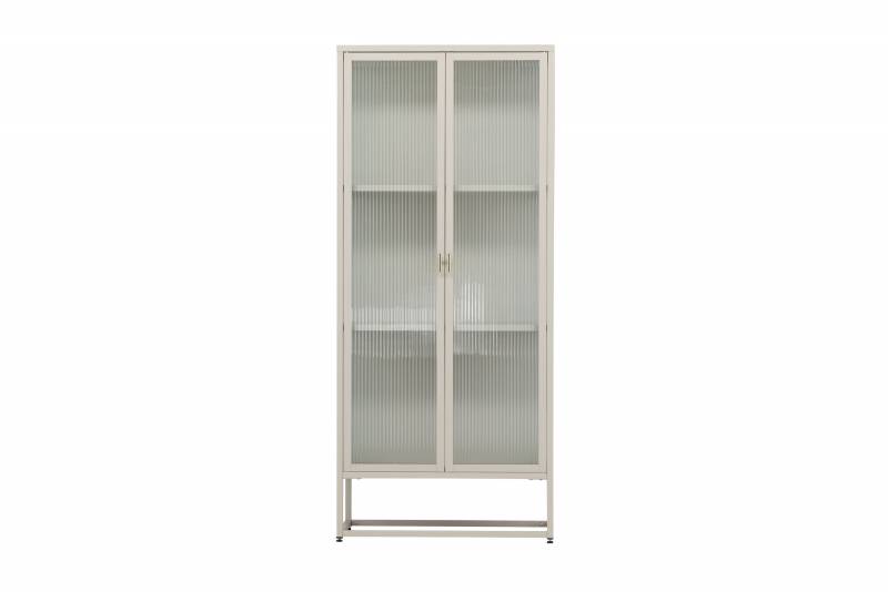 Garis vitrineskab med glasd&oslash;re 160x70x40cm beige