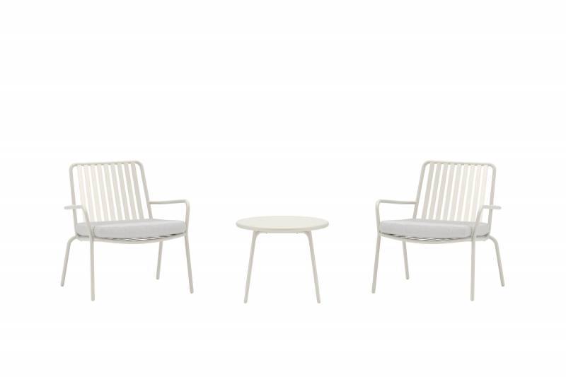 Mykonos havem&oslash;bels&aelig;t med to loungestole og bord beige