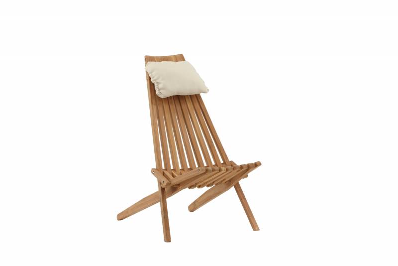 Kenya loungestol med pude teak natur