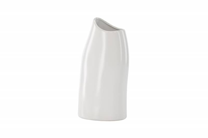 Ernst vase 23x12x9cm glaseret stent&oslash;j hvid