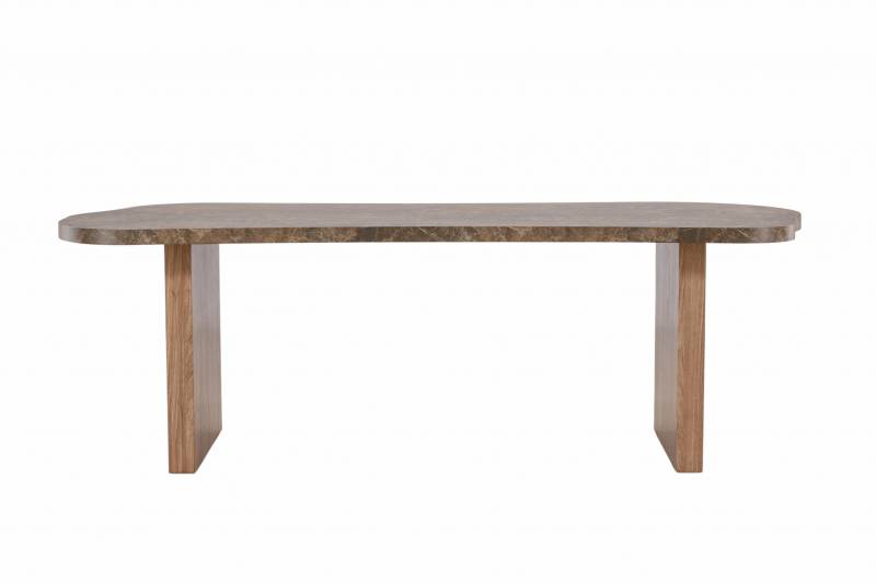 Eleonora spisebord 230x100cm marmorlook brun