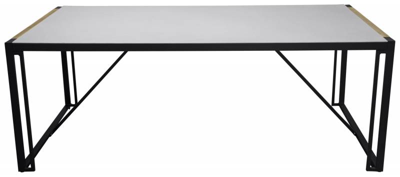 Texas havebord 200x100cm bordplade i glas og teak gr&aring;