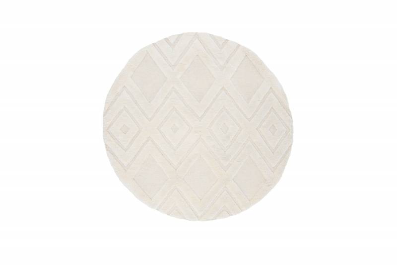 Dahlia rundt t&aelig;ppe &Oslash;200 cm hvid