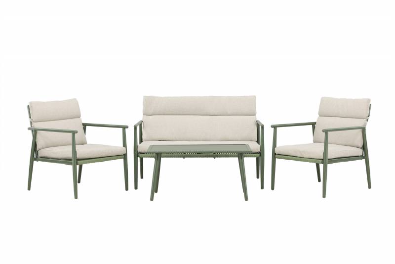 Mazzaro sofas&aelig;t med sofa 2 stole og bord gr&oslash;n