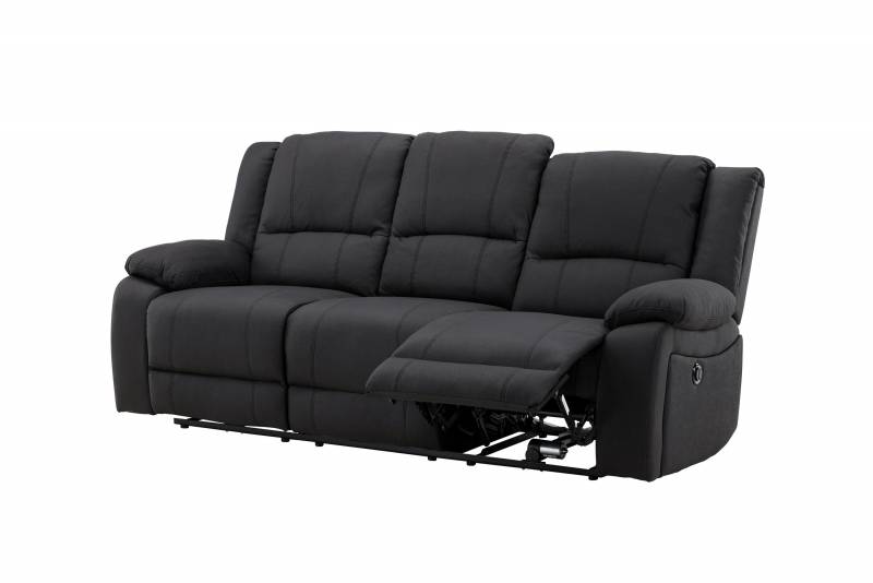 Singapore sofa 3-personers med tilbagel&aelig;nsfunktion sort