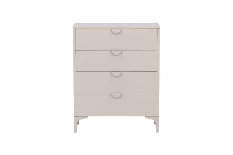 Piring kommode i st&aring;l  med 4 skuffer 78x98cm beige